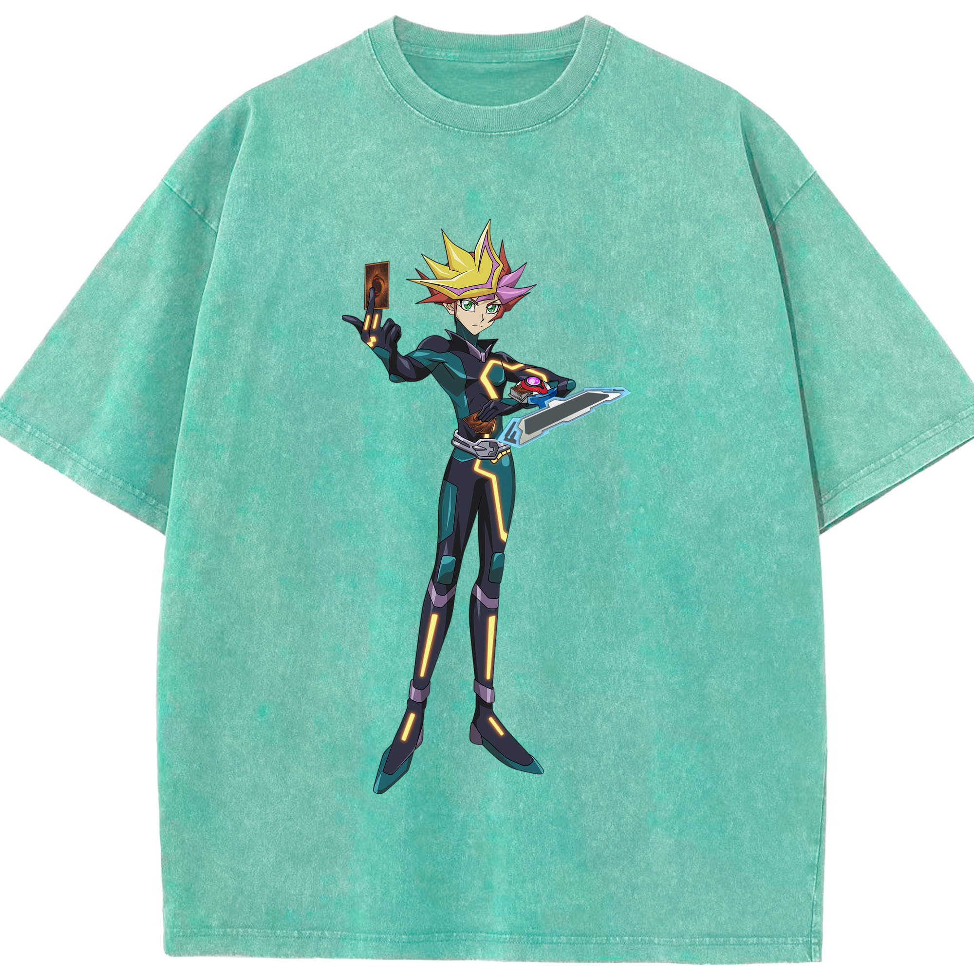 （画像用） 遊☆戯☆王 Yu-Gi-Oh! 綿100% ヴィンテージ風 半袖Tシャツ（フロントプリント）